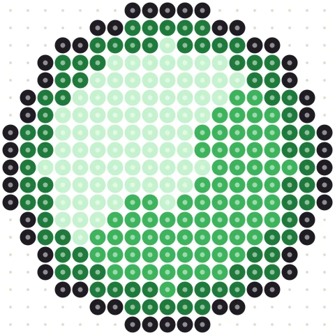 Emerald Emblem Perler bead pattern