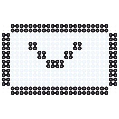Pixel Envelope Perler bead pattern