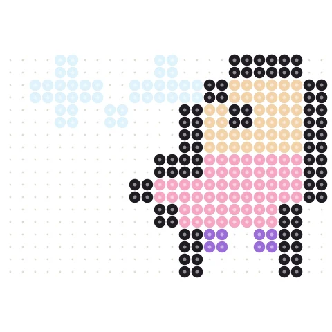 Pixel Fairy Perler bead pattern