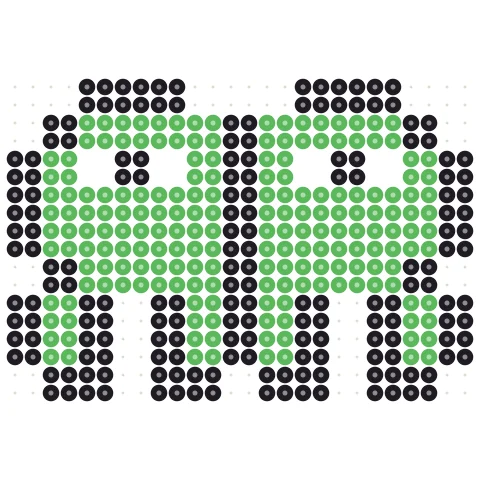Pixel Frog Perler bead pattern