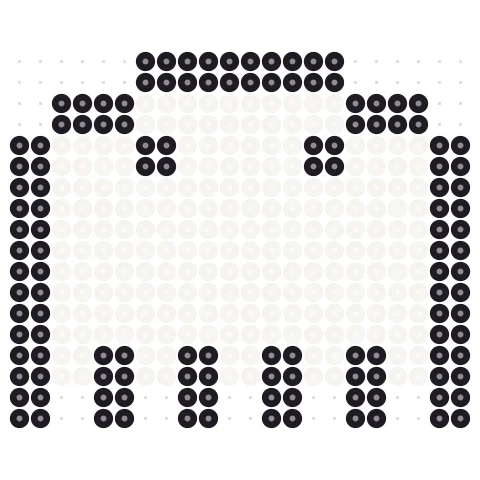 Pixel Ghost Perler bead pattern