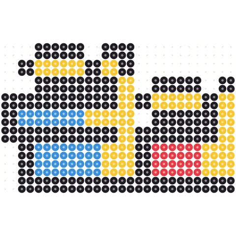 Pixel Gift Stack Perler bead pattern