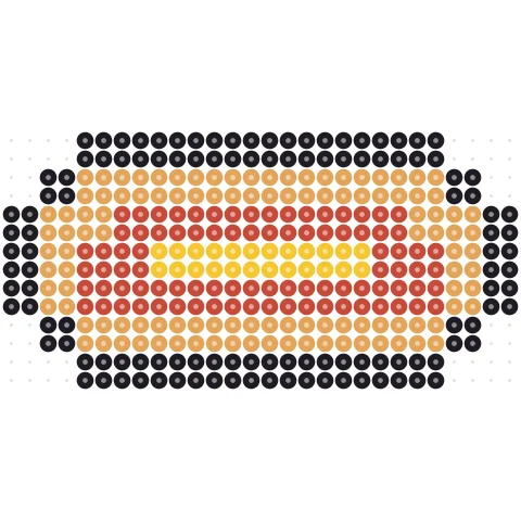 Pixel Hotdog Perler bead pattern