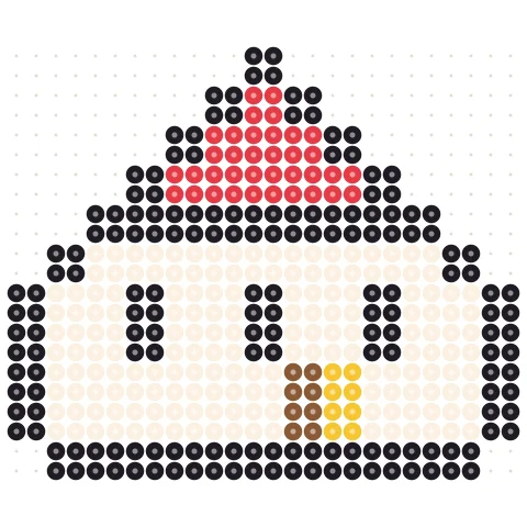 Pixel House Perler bead pattern