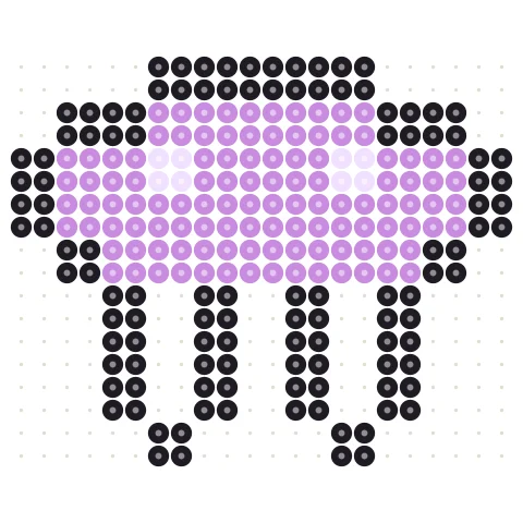 Pixel Jellyfish Perler bead pattern
