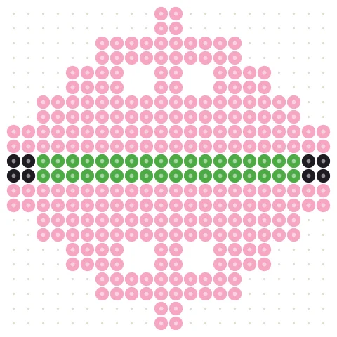 Pixel Lotus Perler bead pattern