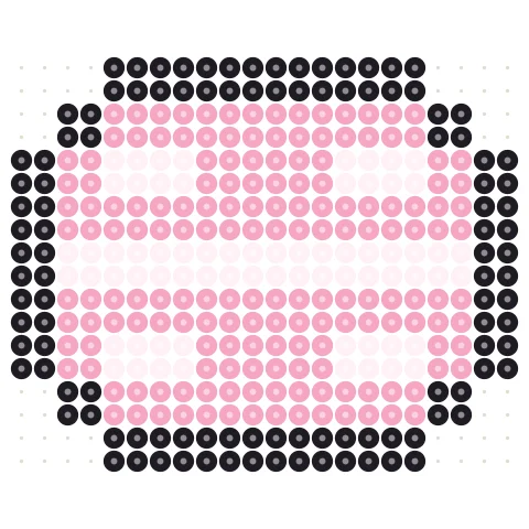 Pixel Macaron Perler bead pattern