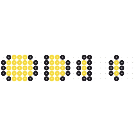 Pixel Moon Phases Perler bead pattern