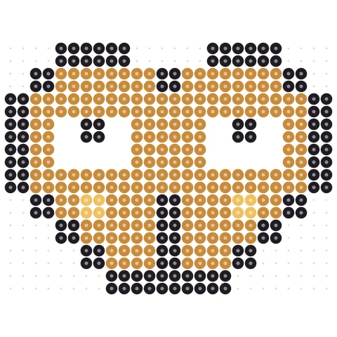 Pixel Owl Perler bead pattern