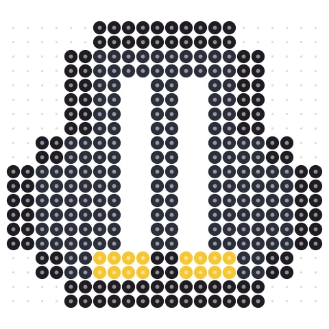 Pixel Penguin Perler bead pattern