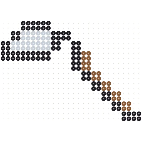Pixel Pickaxe Perler bead pattern