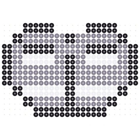 Pixel Raccoon Perler bead pattern