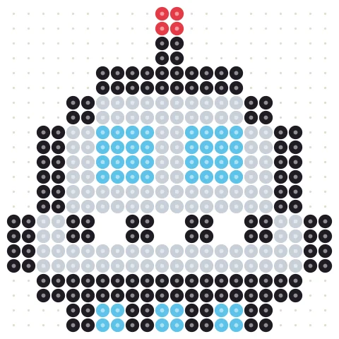 Pixel Robot Buddy Perler bead pattern