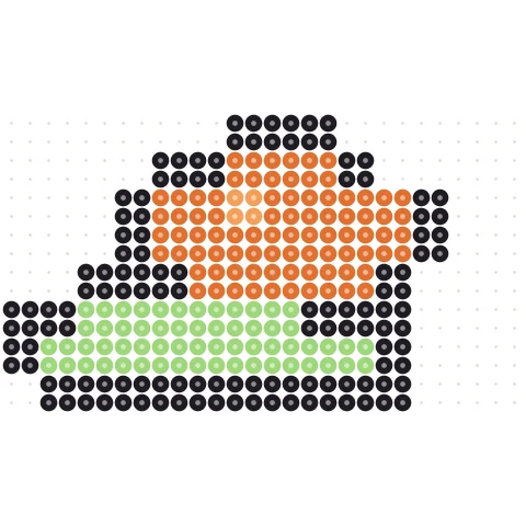 Pixel Snail Perler bead pattern