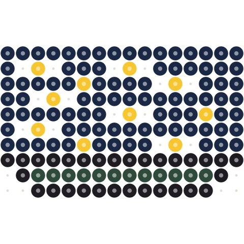 Pixel Starry Night Perler bead pattern