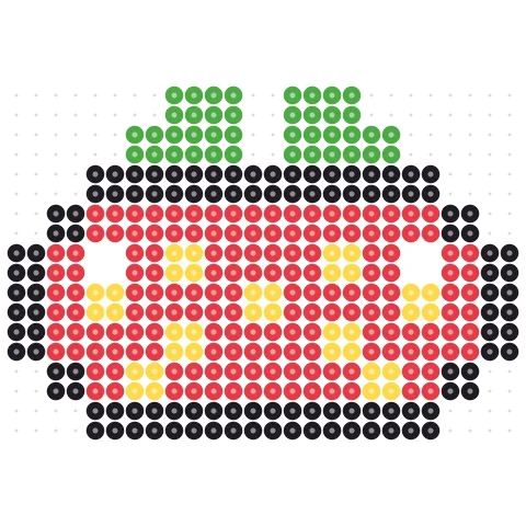 Pixel Strawberry Perler bead pattern