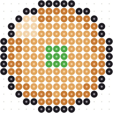 Pixel Takoyaki Perler bead pattern
