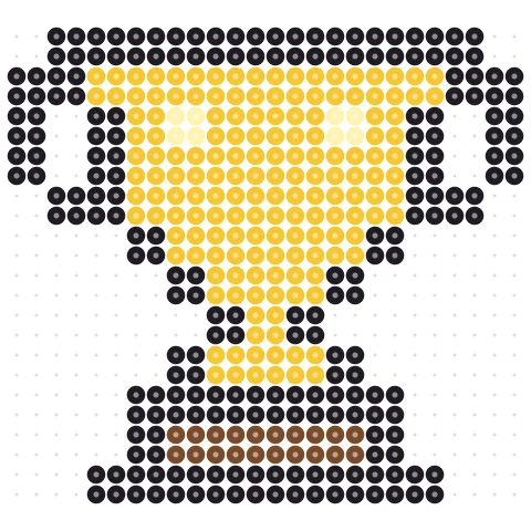 Pixel Trophy Cup Perler bead pattern