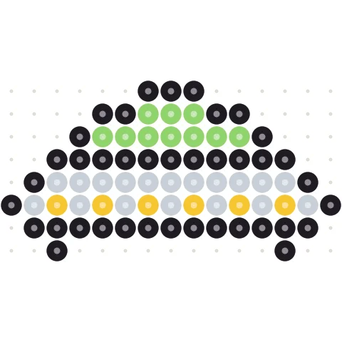 Pixel UFO Perler bead pattern