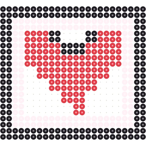 Pixel Valentine Perler bead pattern