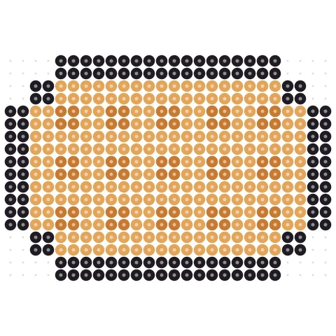 Pixel Waffle Perler bead pattern