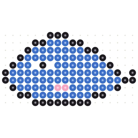 Pixel Whale Perler bead pattern