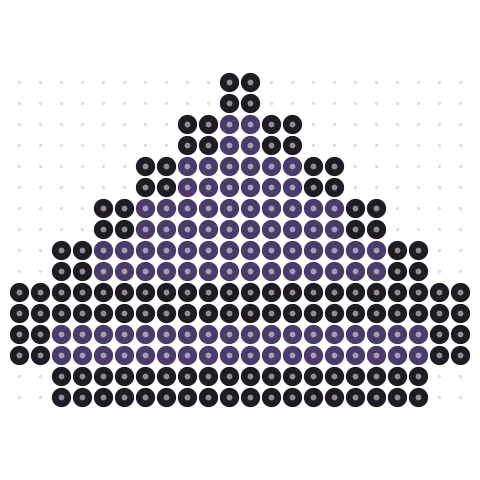 Pixel Witch Hat Perler bead pattern