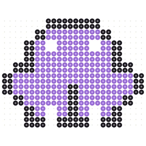 Purple Dino Perler bead pattern