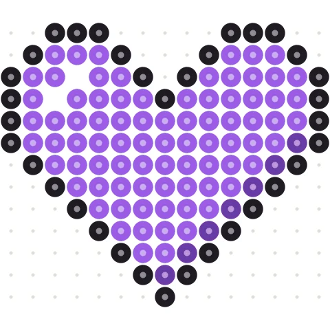 Purple Pixel Heart