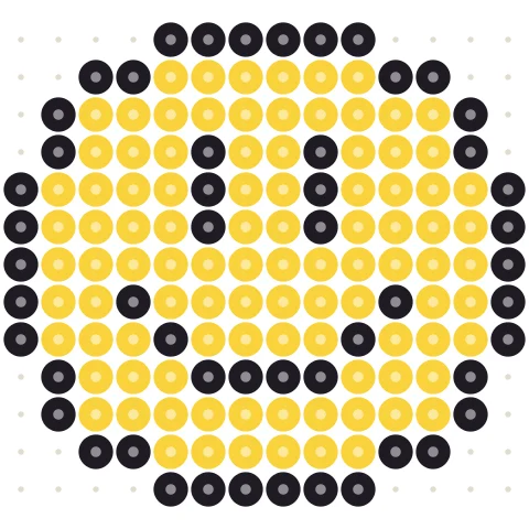 Smiley Face Perler bead pattern