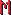 Buchstabe M Pixel-Art-Vorlage
