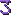Zahl 3 Pixel-Art-Vorlage