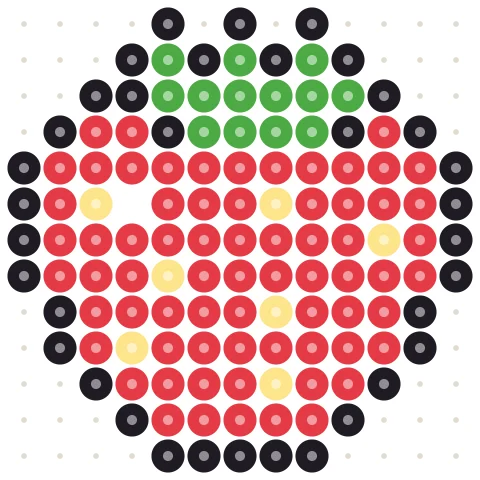 Strawberry Perler bead pattern