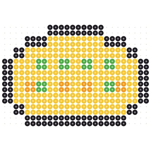Veggie Pizza Perler bead pattern