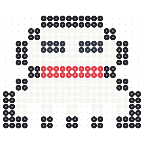 White Ninja Perler bead pattern