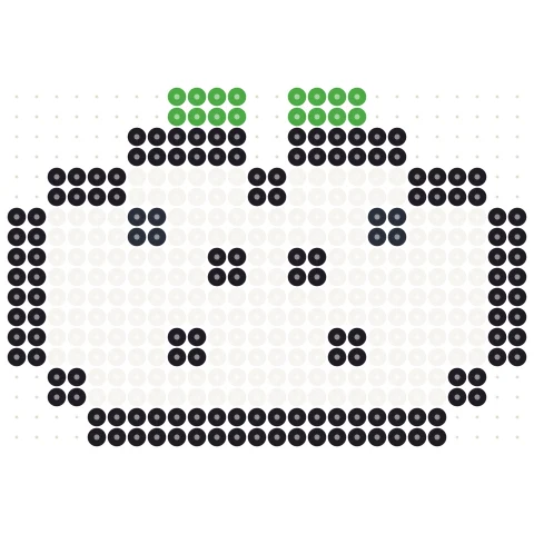 White Pumpkin Perler bead pattern