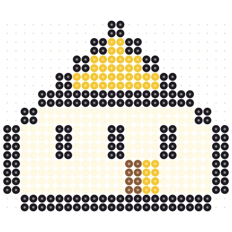 Yellow House Perler bead pattern