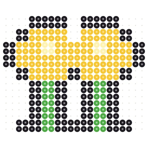 Yellow Rose Perler bead pattern