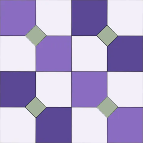 Bow Tie Quilt Block · Lavender Field