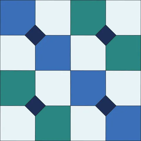 Bow Tie Quilt Block · Ocean Breeze