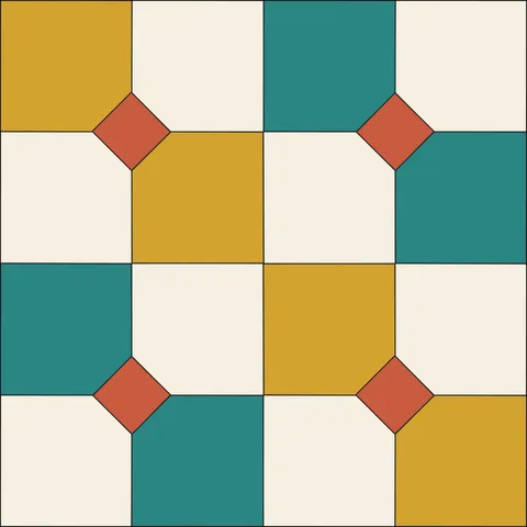 Bow Tie Quilt Block · Retro Mustard