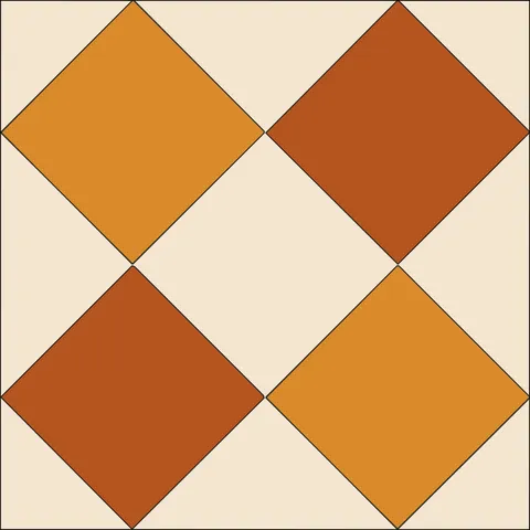Broken Dishes Quilt Block · Autumn Spice