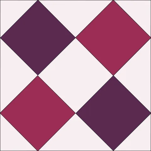 Broken Dishes Quilt Block · Berry Garden