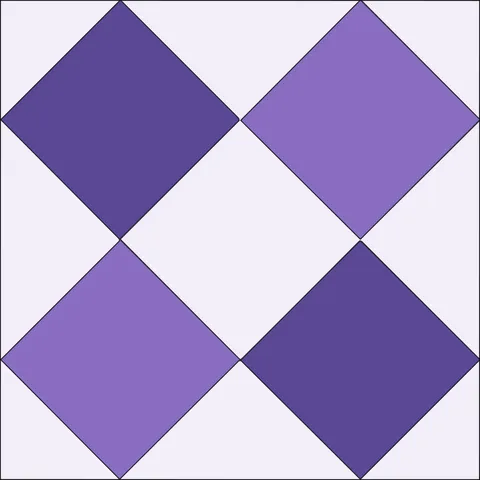 Broken Dishes Quilt Block · Lavender Field