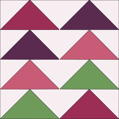 Flying Geese Quilt Block · Berry Garden
