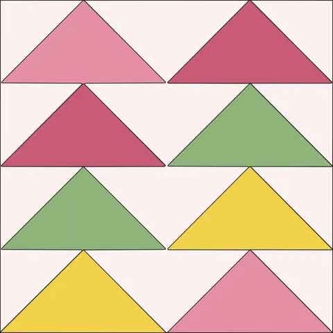 Flying Geese Quilt Block · Spring Blossom