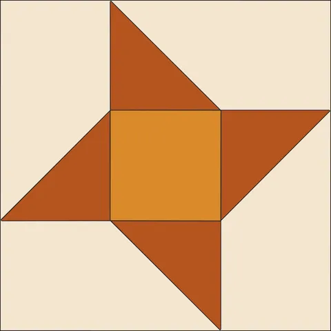 Friendship Star Quilt Block · Autumn Spice