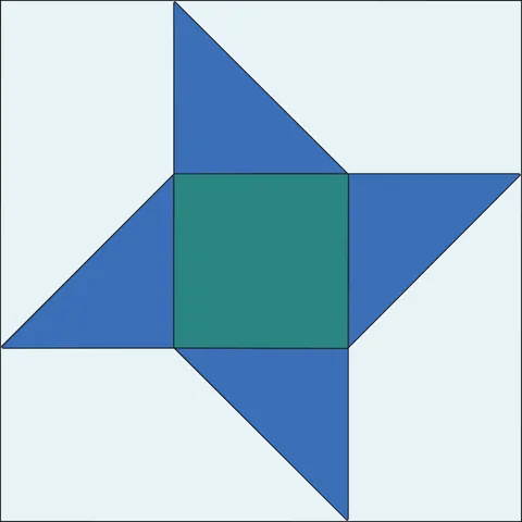 Friendship Star Quilt Block · Ocean Breeze