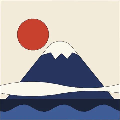 Mount Fuji · Indigo & Vermilion 2