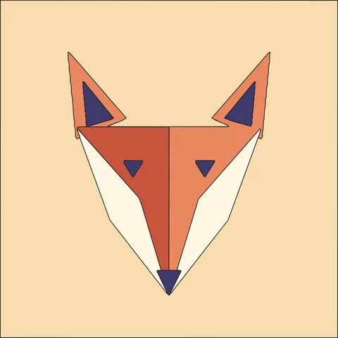 Geometric Fox · Sunset Glow